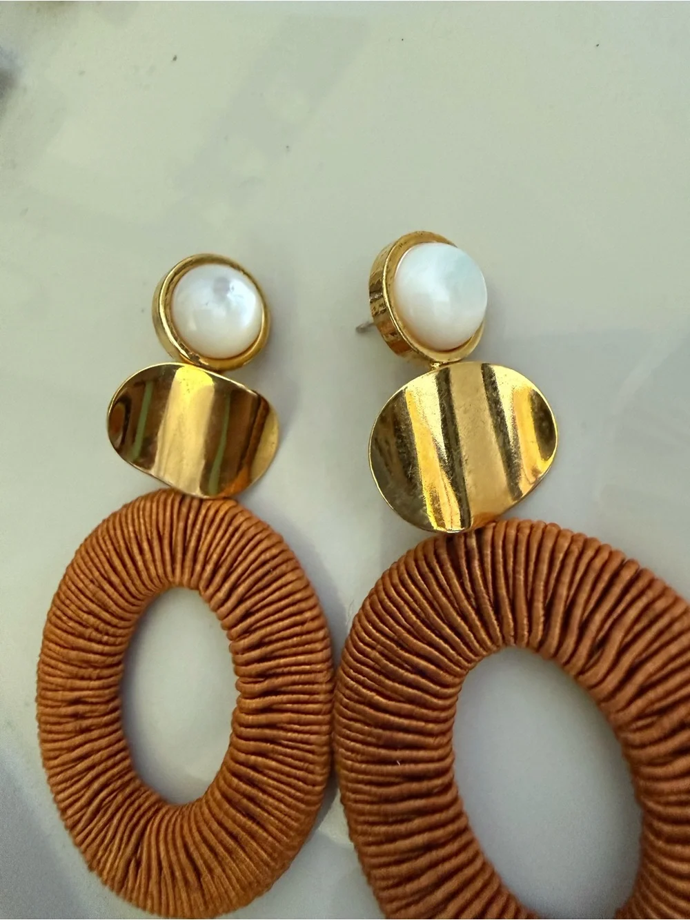 Lizzie Fortunato Harvest Moon Oval Drop Earrings -
